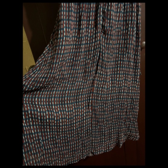 Lenon x Anthropologie Matilda Plaid/Checkered Faux Wrap Ciffon Dress Size XS - Picture 12 of 16